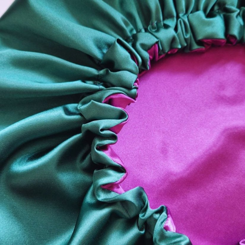 Satin bonnet Green Amethyst Dream - Size: XL