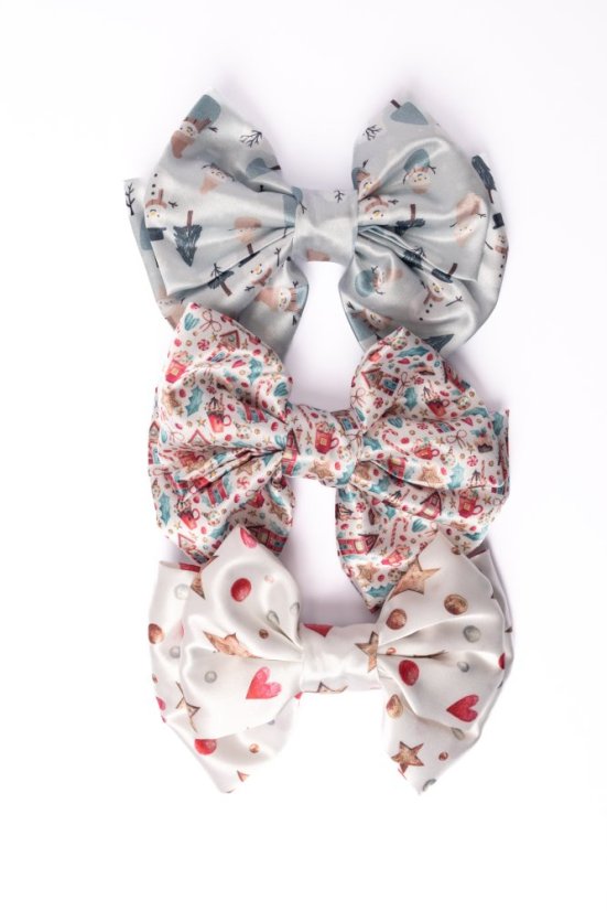 Hair bow Snowman small