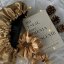 Satin bonnet GOLD-BLACK - Size: M