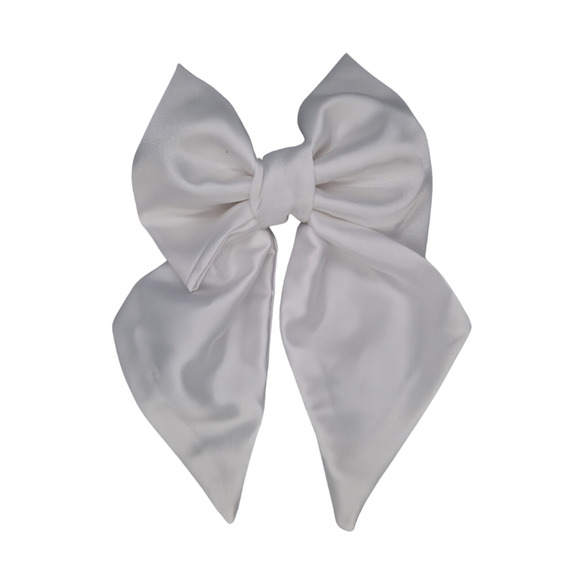 Satin hairbow WHITE