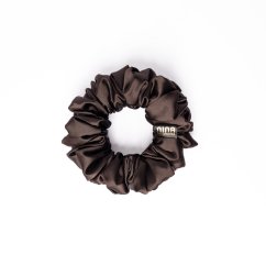 Satin scrunchie BROWN
