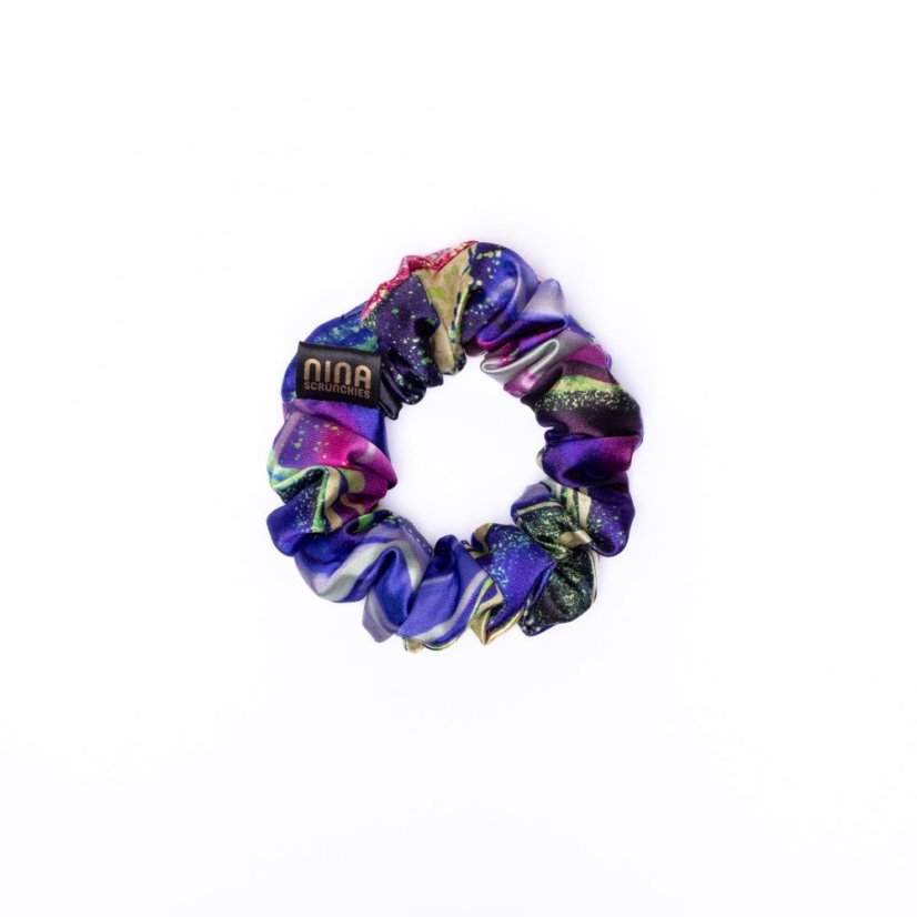 Saténová gumička do vlasov KALEIDOSKOP
