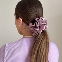 Satin scrunchie PASTEL PINK
