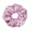 Satin hair scrunchie DRAGONFLY WITH FLOWERS
