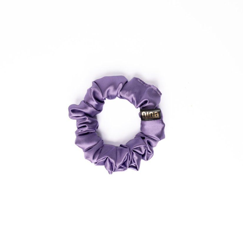 Satin scrunchie Pearly purple