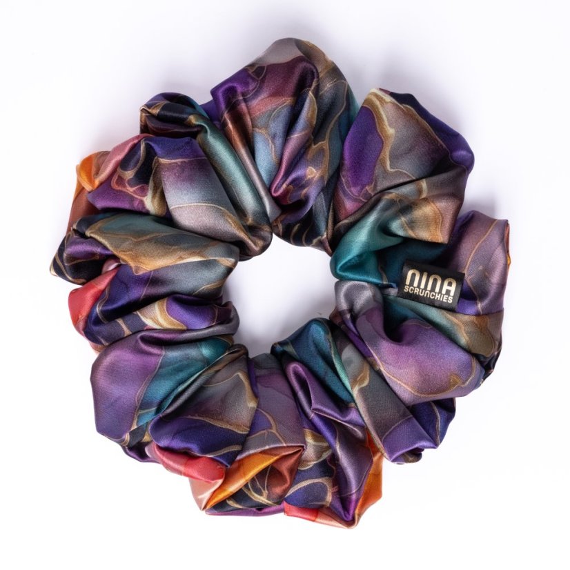 Saténová gumička MRAMOROVÁ ZÁHRADA