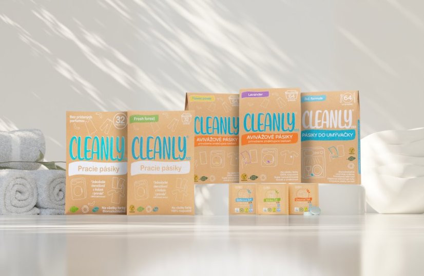 CleanlyEco Pracie pásiky na 50 praní s vôňou Ocean Breeze