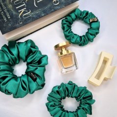 Satin hair scrunchie GREEN