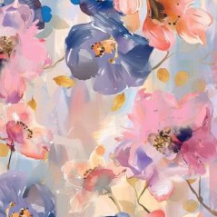Satin scarf  Floral Art