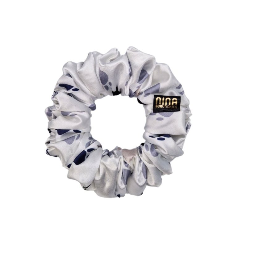 Satin hair scrunchie Golden Dog Paw - Size: M