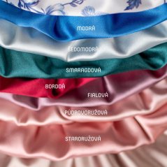 Saténová čiapka na spanie ŠEDOMODRÁ
