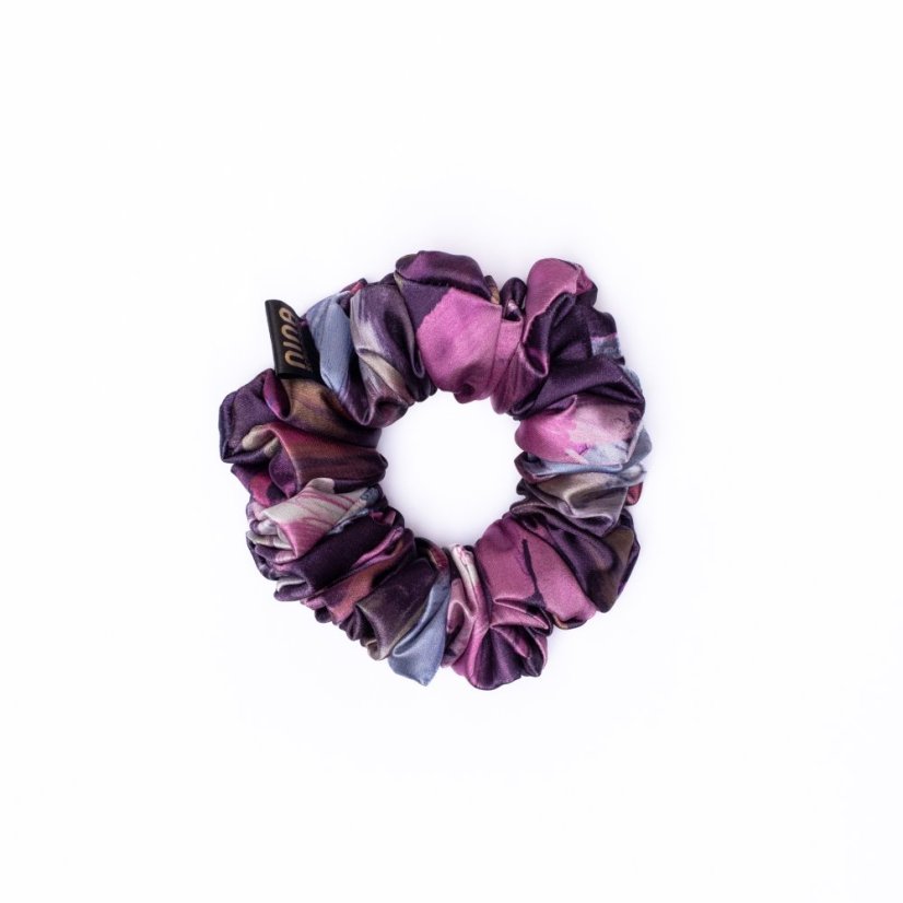 Satin scrunchie MARBLE - Size: S