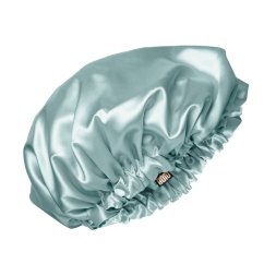 Satin sleep bonnet TALLI - BLUE-GREYISH