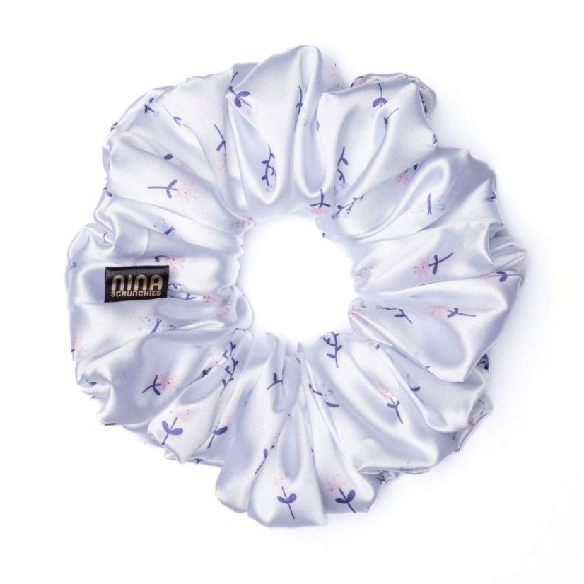 Satin hair scrunchie DRAGONFLY