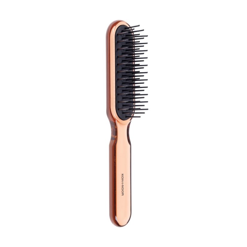 RECTANGULAR BRUSH WITH PLASTIC SPIKES - Colour: pink