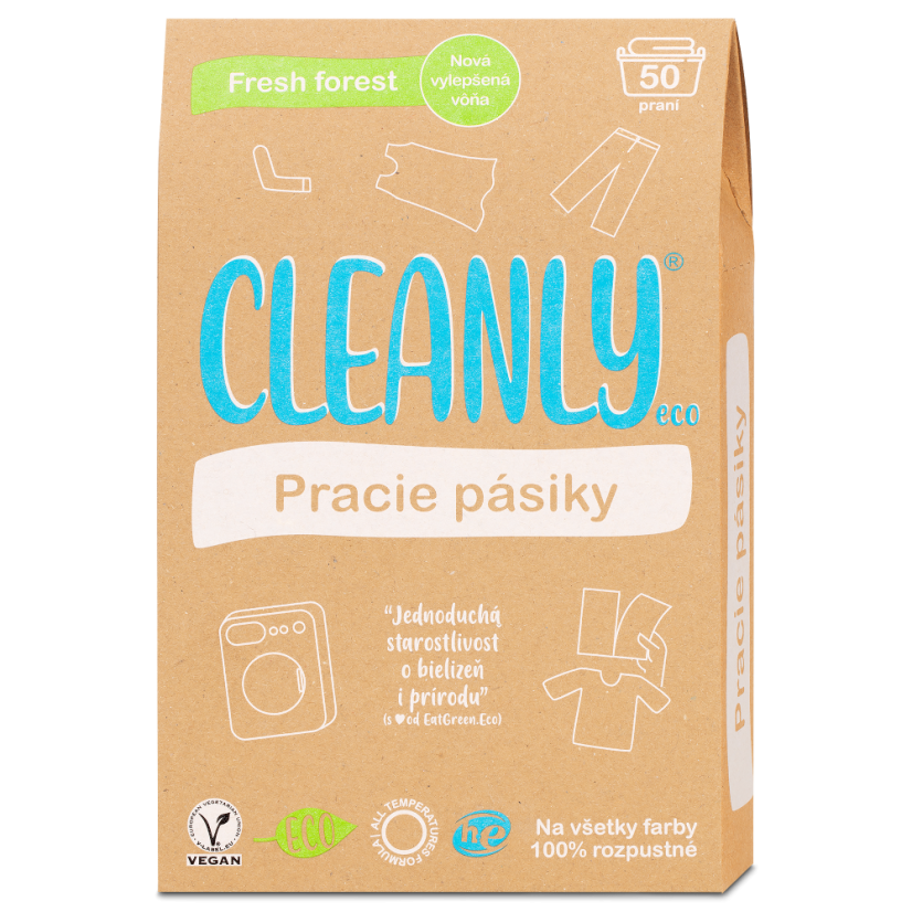 CleanlyEco Pracie pásiky na 50 praní s vôňou Fresh forest