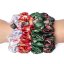 Saténová gumička  scrunchie  VIANOČNÁ OZDOBA - Veľkosť: M