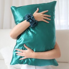 Satin pillowcase PETROL