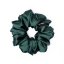 Satin hair scrunchie DARK GREEN - Size: S