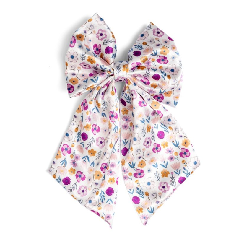 Satin hair bow Petite Bloom Satin hair bow Petite Bloom