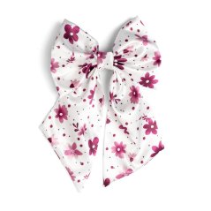 Satin hair bow VELVET FLORA