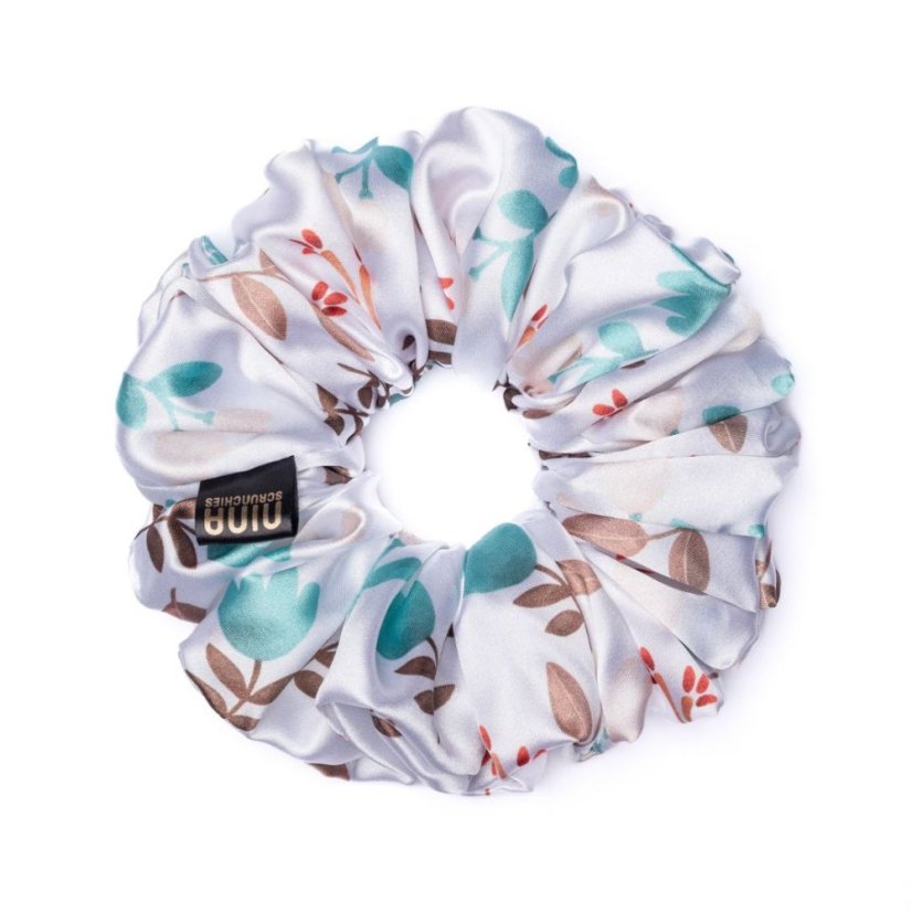 Satin hair scrunchie NINA - Size: XL