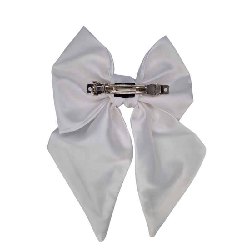 Satin hairbow WHITE