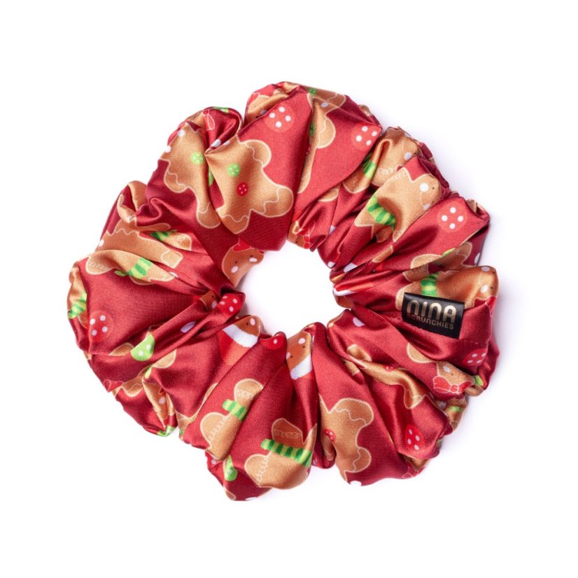 Satin scrunchie GINGERBREAD