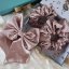 Satin scrunchie LIGHT BROWN - Size: XL