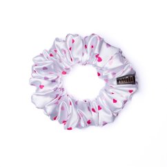 Satin hair scrunchie HEART