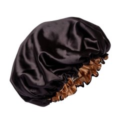 Satin bonnet GOLD-BLACK