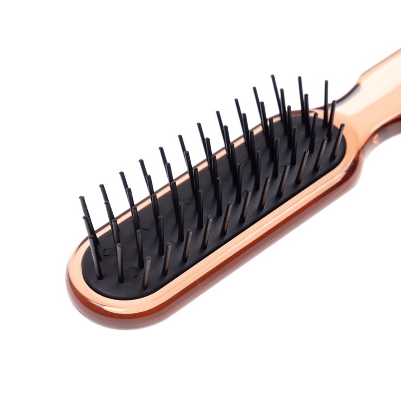 RECTANGULAR BRUSH WITH PLASTIC SPIKES - Colour: pink