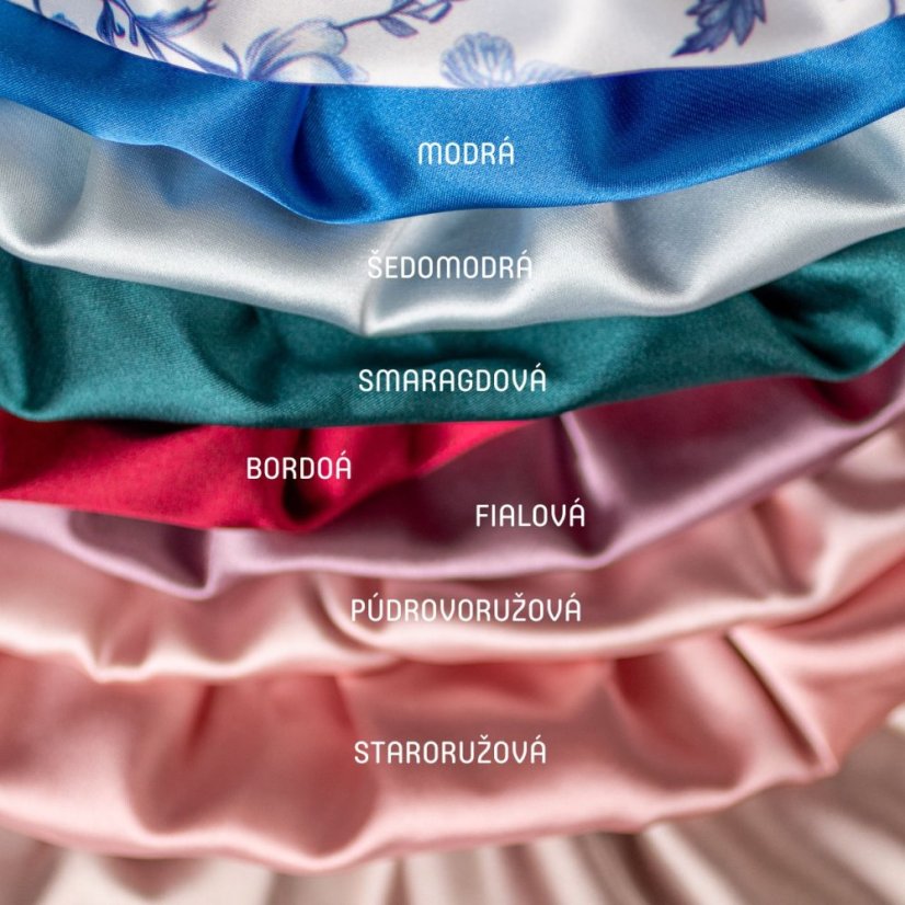 Satin sleep bonnet BLUE-GREYISH - Size: XL