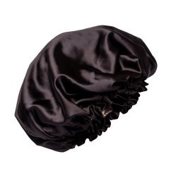 Satin bonnet BLACK