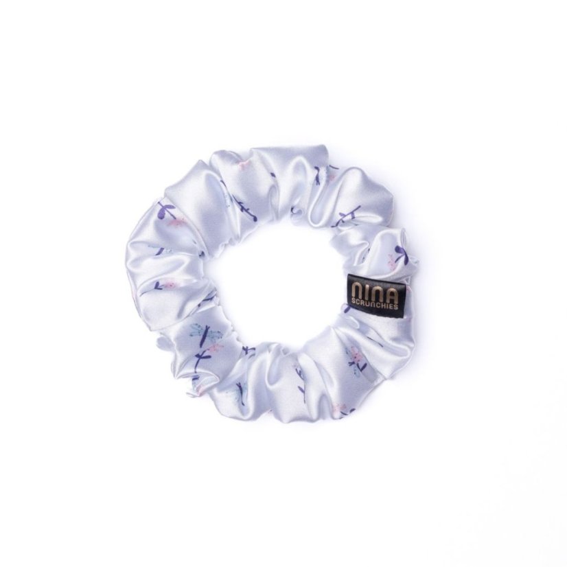 Satin hair scrunchie DRAGONFLY