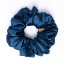 Satin scrunchie Petrol blue - Size: S
