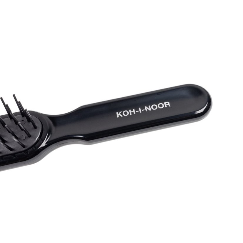 RECTANGULAR BRUSH WITH PLASTIC SPIKES - Colour: black
