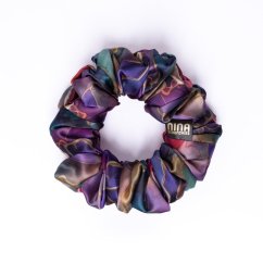 Satin hair scrunchie Marble Garden