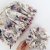 Satin sleep cap FLOWERS VILMA with purple