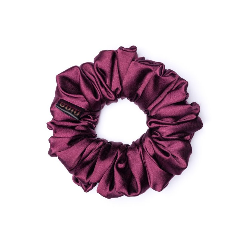 Satin scrunchie DARK BURGUNDY