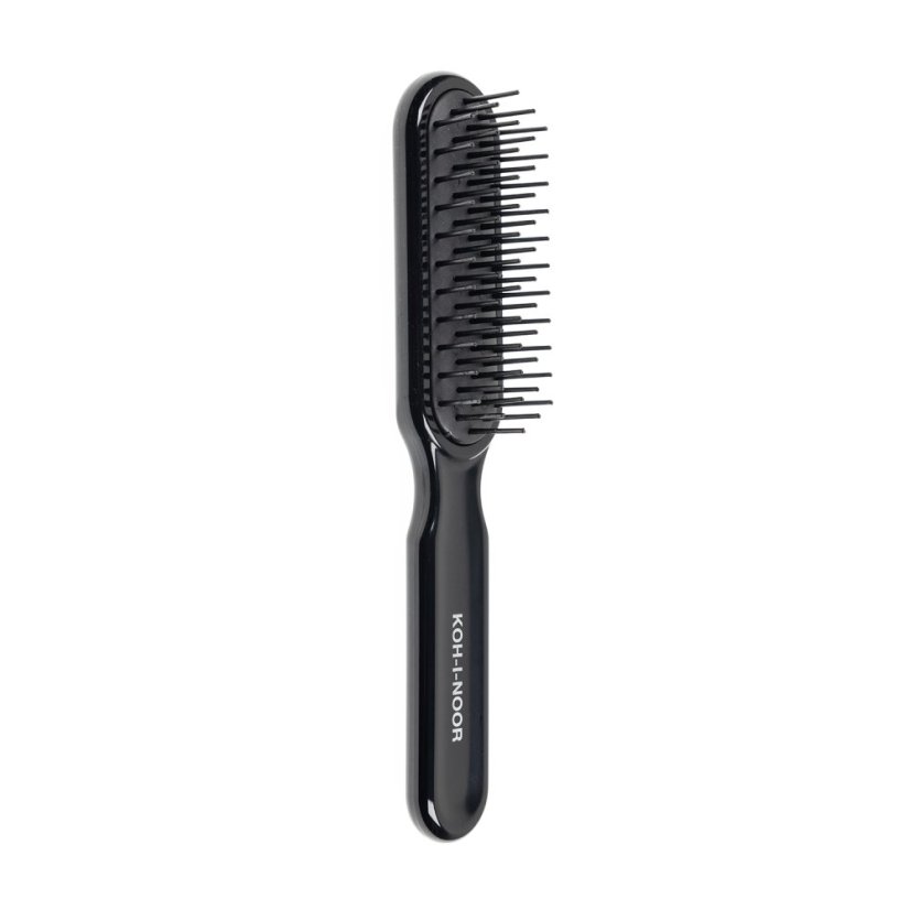 RECTANGULAR BRUSH WITH PLASTIC SPIKES - Colour: black