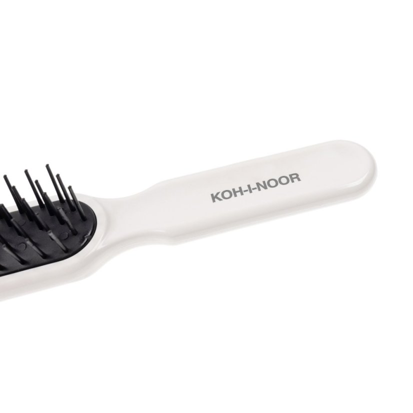 RECTANGULAR BRUSH WITH PLASTIC SPIKES - Colour: black