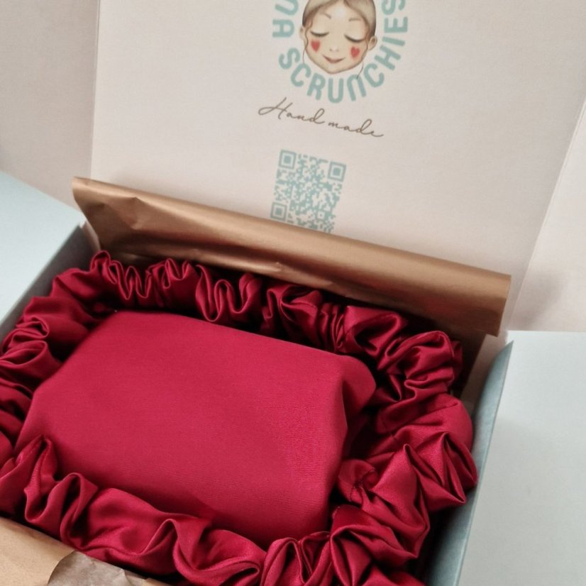 Satin bonnet BURGUNDY - Size: M