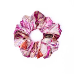 Satin scrunchie PINK MARBLE