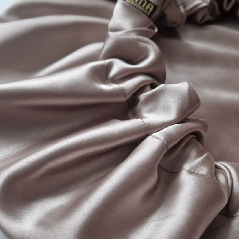 Satin bonnet LIGHT BROWN - Size: S