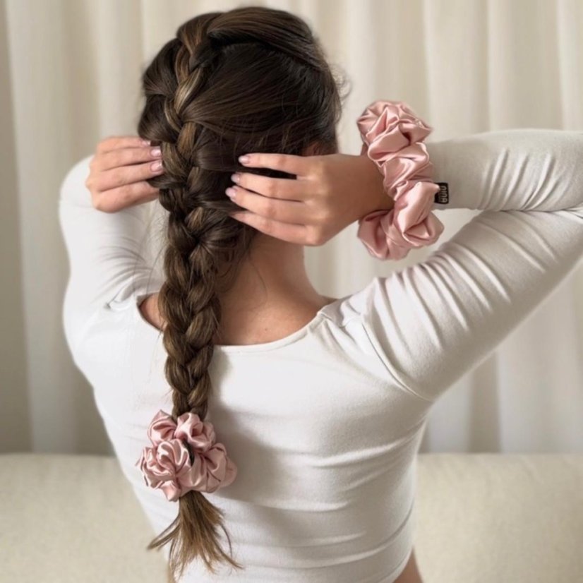 Satin scrunchie POWDER PINK