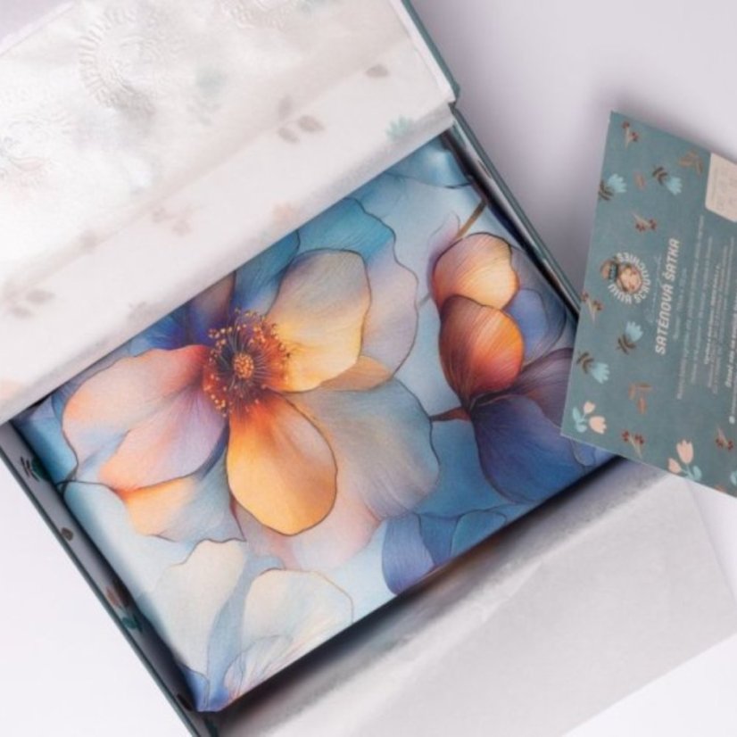 Satin scarf Marble Floral