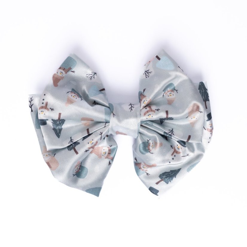 Hair bow Snowman small