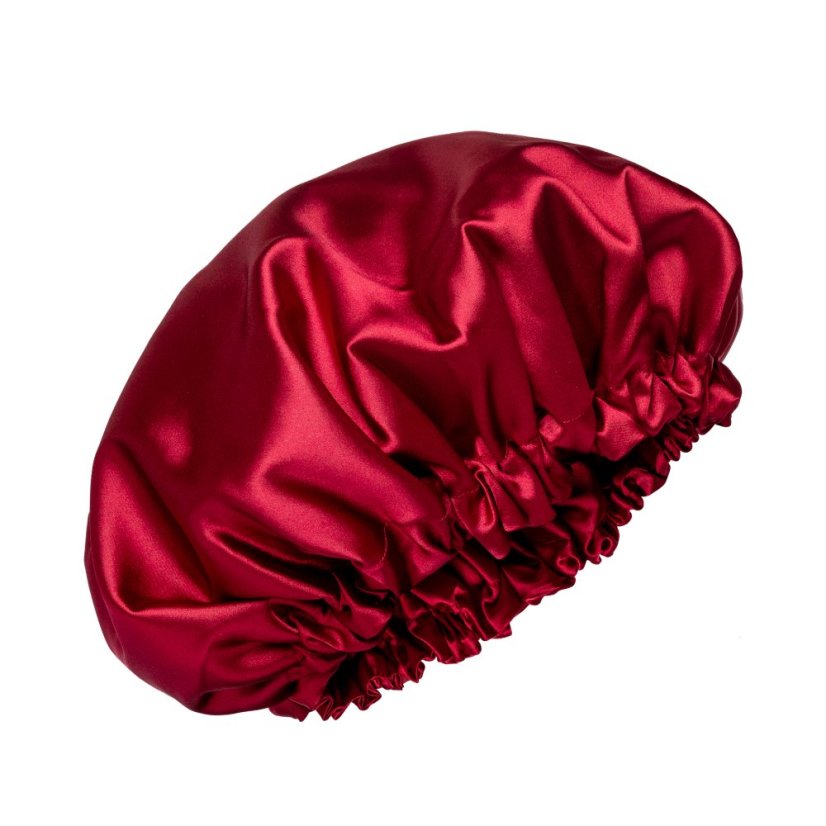 Satin bonnet BURGUNDY - Size: M