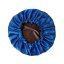 Satin bonnet BLUE - BROWN - Size: M